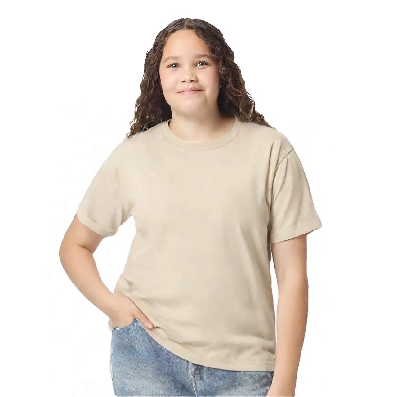 Gildan Heavy Cotton Youth Crew Neck Short Sleeve T-Shirt Kids Basic Tee for Everyday Comfort